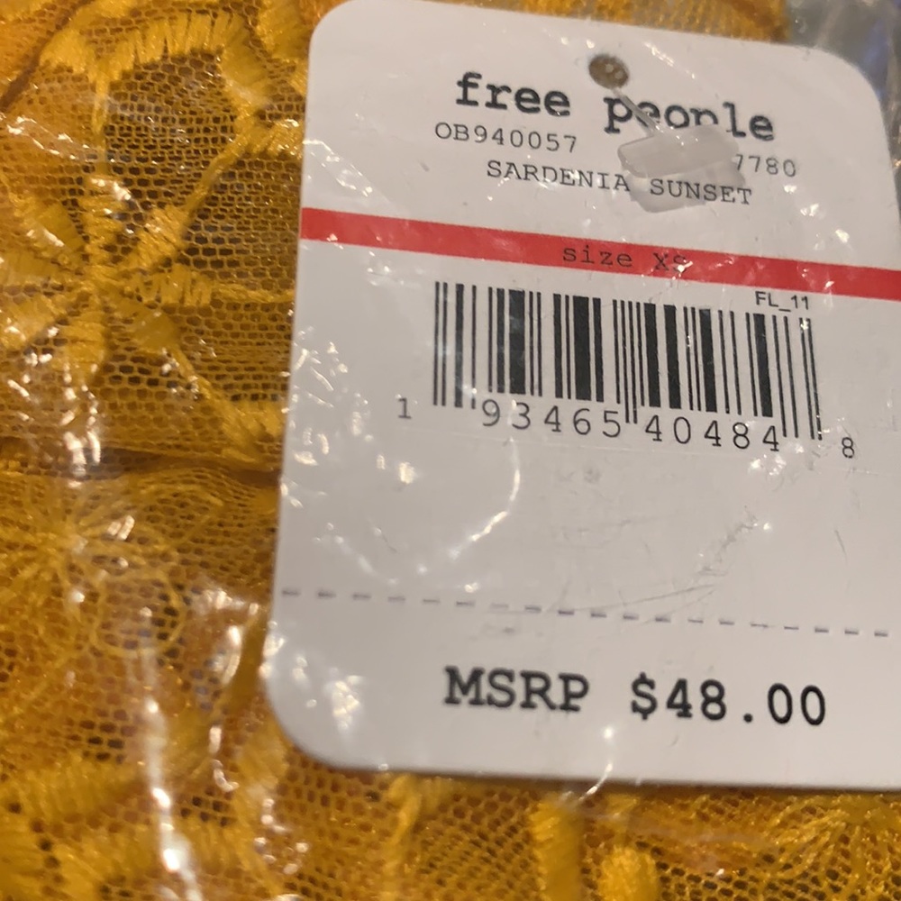 FREE PEOPLE INTIMATELY ELLA SOFT BRALETTE IN SARDENIA SUNSET SIZE XS - Picture 13 of 14